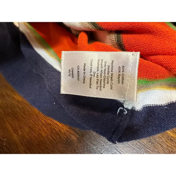 Talbots Women 2X Colorful Striped Pullover Sweater Top Fun Artsy Art to Wear - Picture 13 of 13